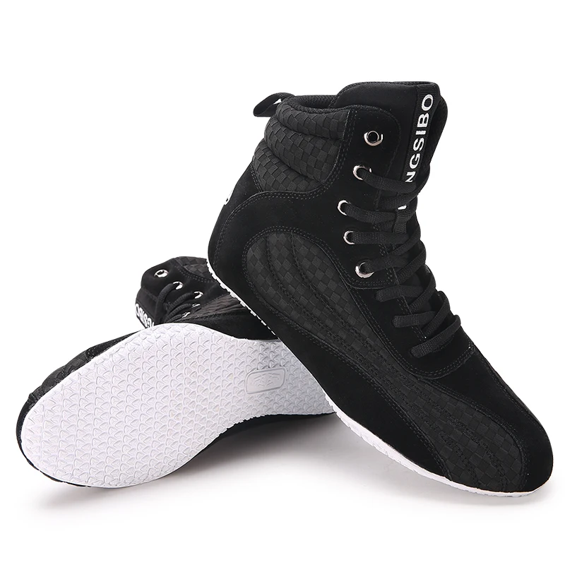 Unisex Fight Boxing Sport Shoes High Top Mens Athletic Boxer Training Sneakers Non-slip Women Wrestling Boots