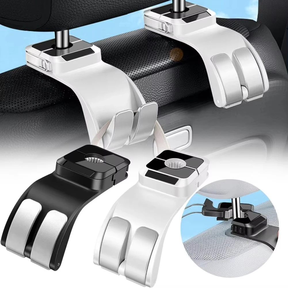 Universal Foldable Car Headrest Hook - Durable and Space-Saving Rear Seat Organizer