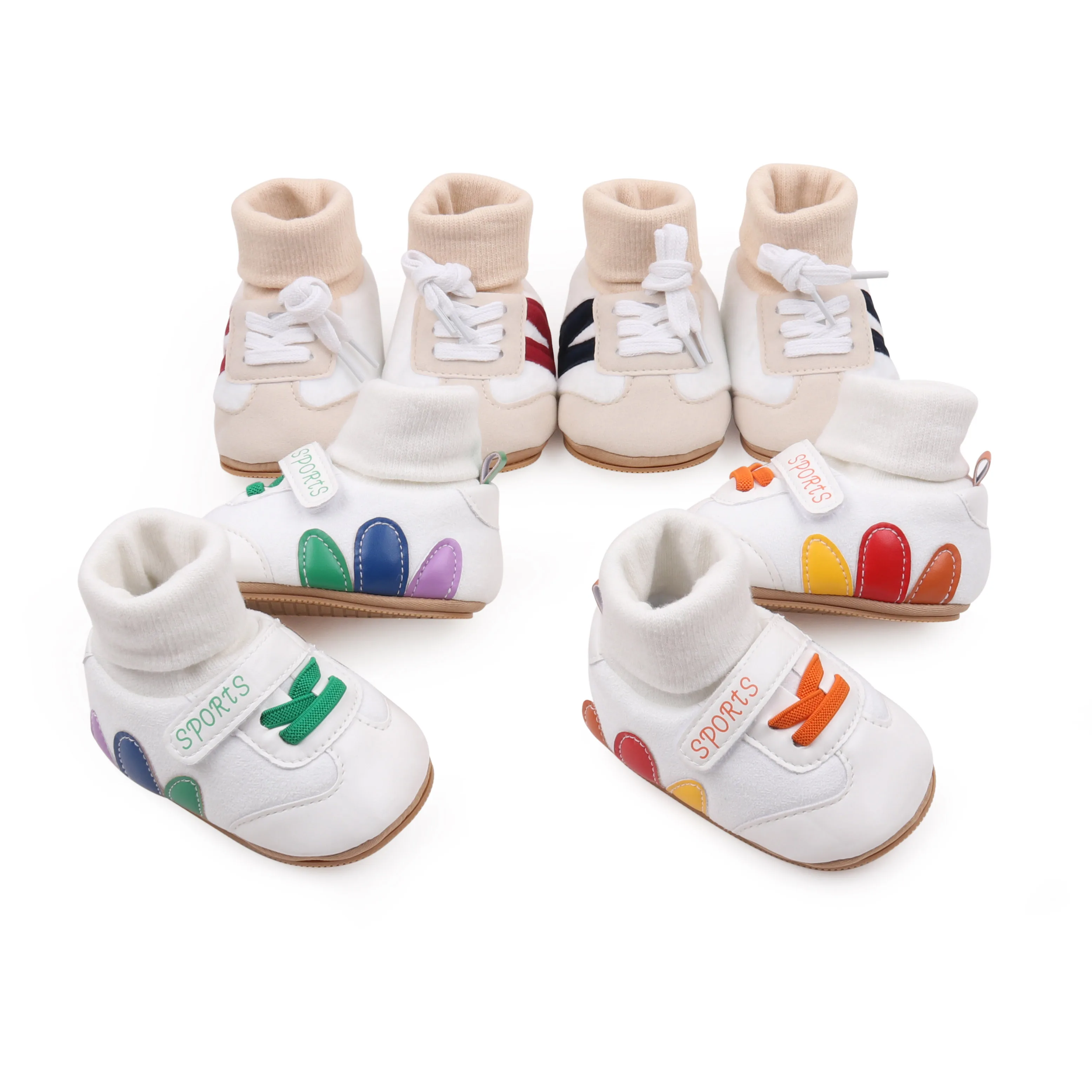 Baby Sock Shos Autumn and Winter Baby Girls Boys Ankle-covered Style 0-1 Year Old Anti Slip Fashion Design Newborn Infant Shoes baby shoes