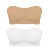 Soutien-gorge sans bretelles sans couture pour femmes, rembourré amovible, haut en soie glacée douce, sous-vêtements sans bretelles, sûr, antidérapant, Push Up, haut tubulaire Sexy
