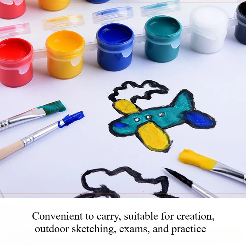Nylon Hair Watercolor Painting Brush Set for Kids Art Supplies