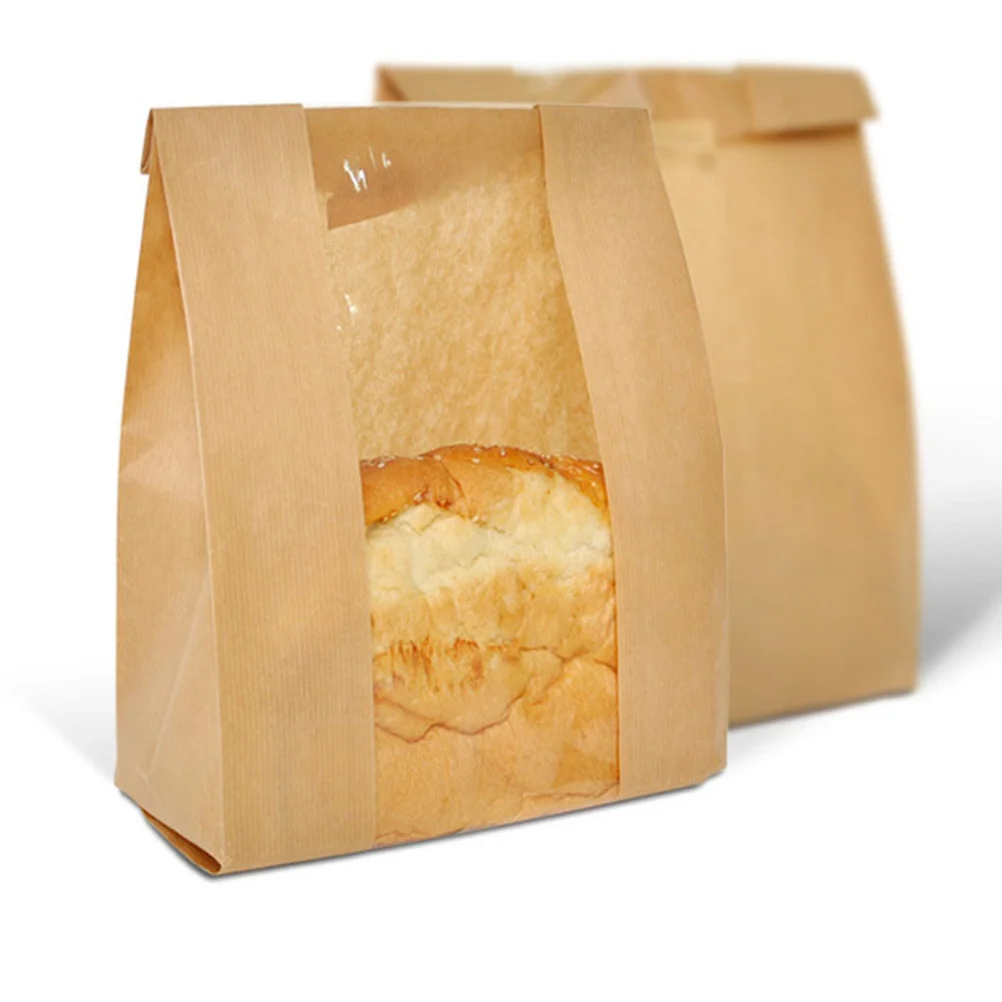 

1 Set of Bread Bags for Homemade Bread Sourdough Bread Bag with Clear Window Bakery Supplies
