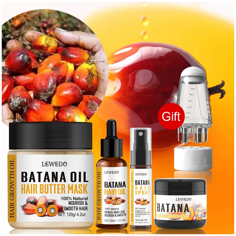 

2024 Batana Oil For Hair Growth Set Anti Hair Break Hair Regrowth Essence Anti Hair Loss Spray Smooth Hair Treatment Hair Mask