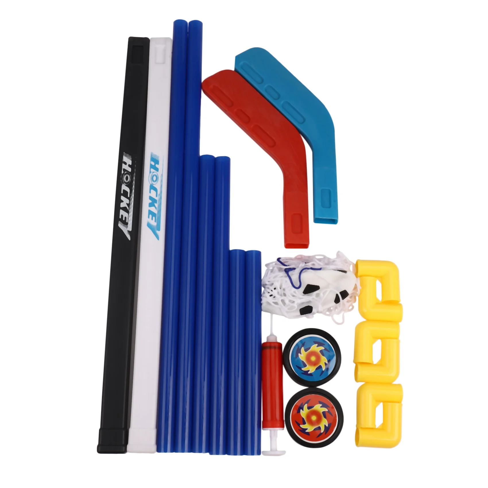 

2 в 1 детский спортивный набор для игры в футбол и Хоккей с шариками и насосом