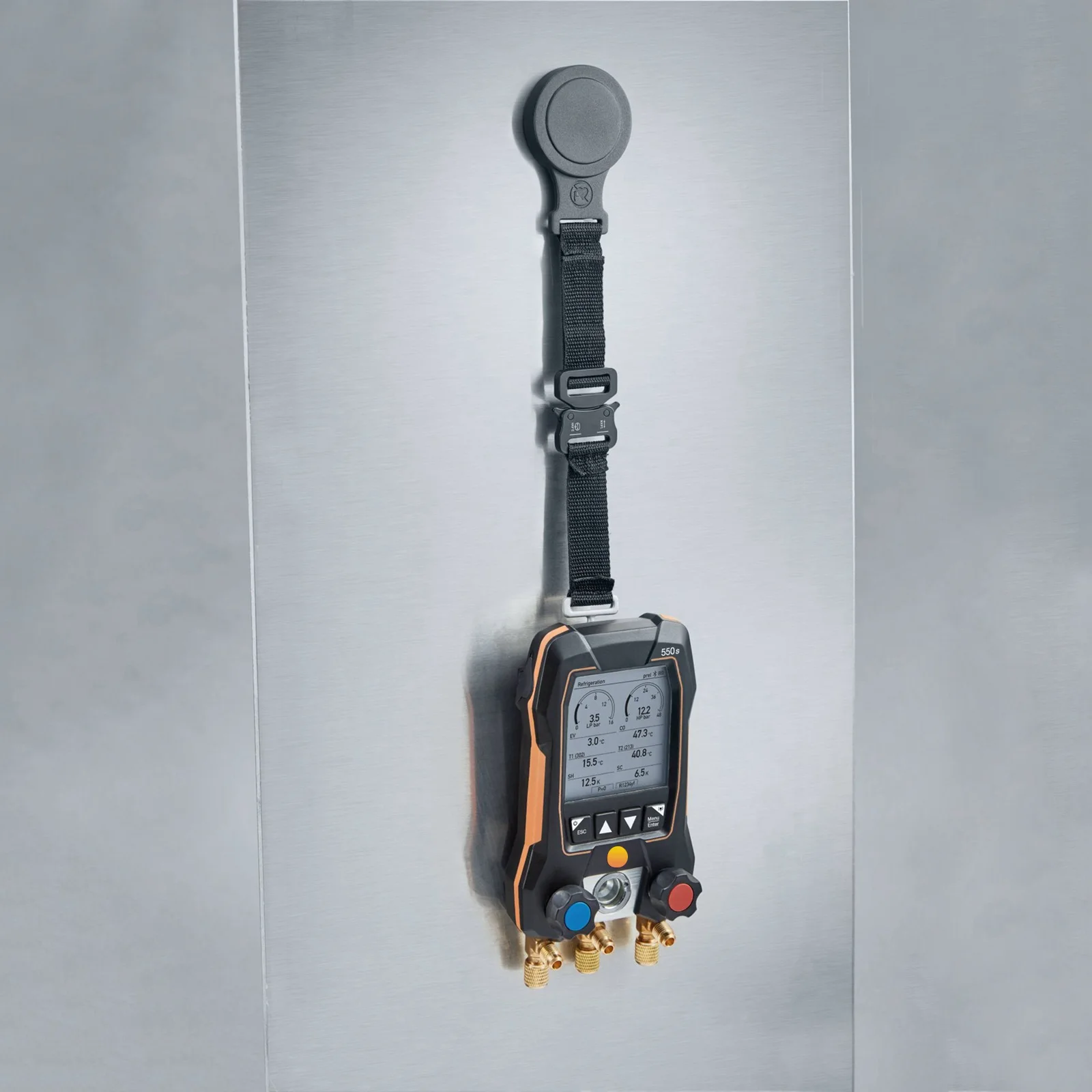 Testo550s Smart Digital Manifold Refrigeration Gauge Kit with Clamp Bluetooth Car Air Conditioning Pressure Gauge 0564 5501