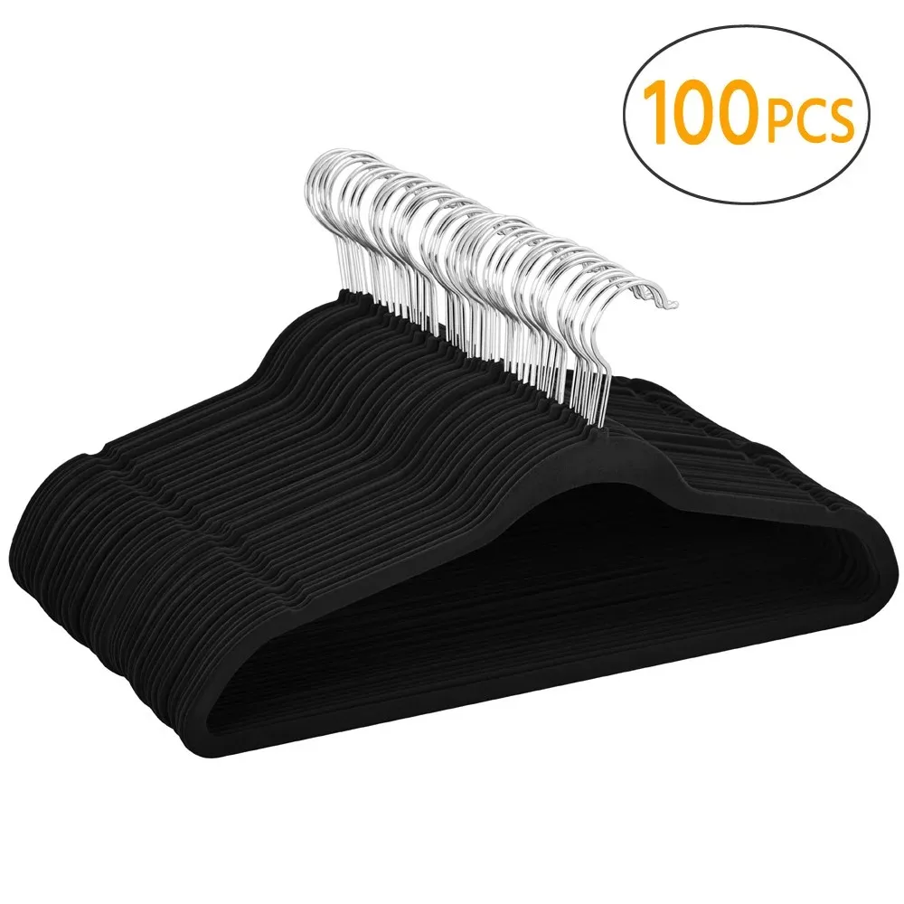 

360 Degree Non Slip Plastic Clothes Hangers, 100 Count