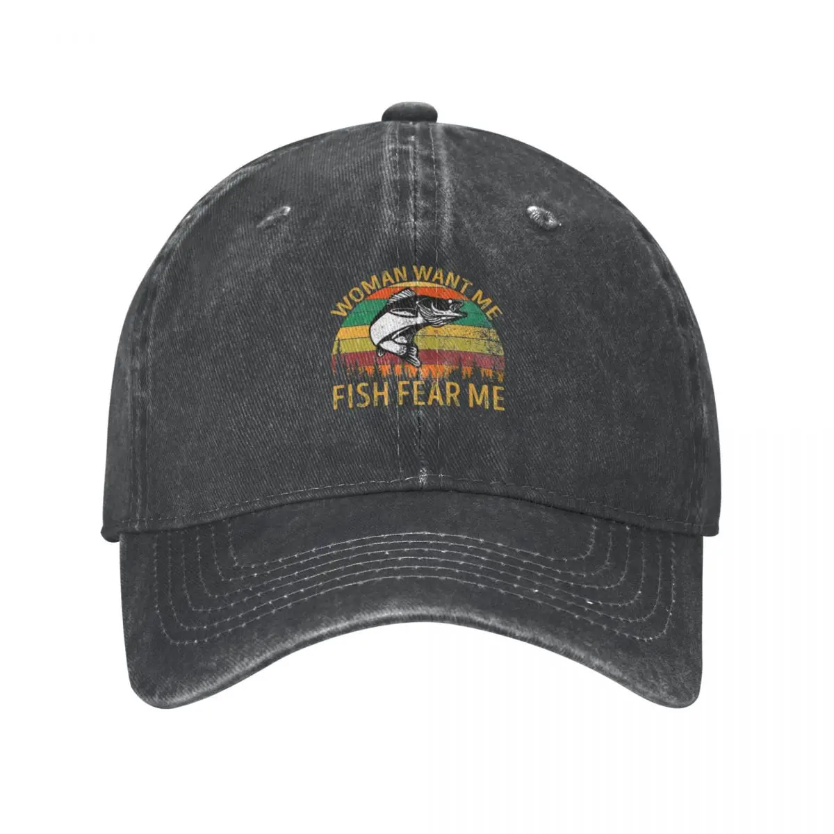 

Women want me fish fear me Cowboy Hat Streetwear Golf Hat Man Sunscreen Thermal Visor Woman Cap Men'S