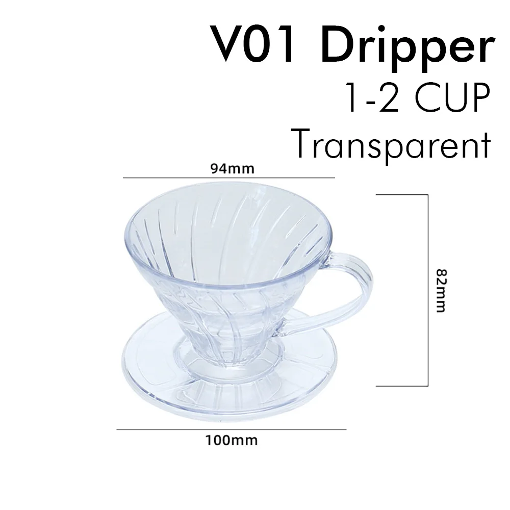 مرشحات القهوة 60 البلاستيك على شكل حرف V صب فوق كو...