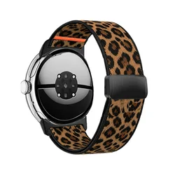 Premium Nylon Magnetic Loop Sport Band for Smartwatches - 45mm/41mm (Leopard print)
