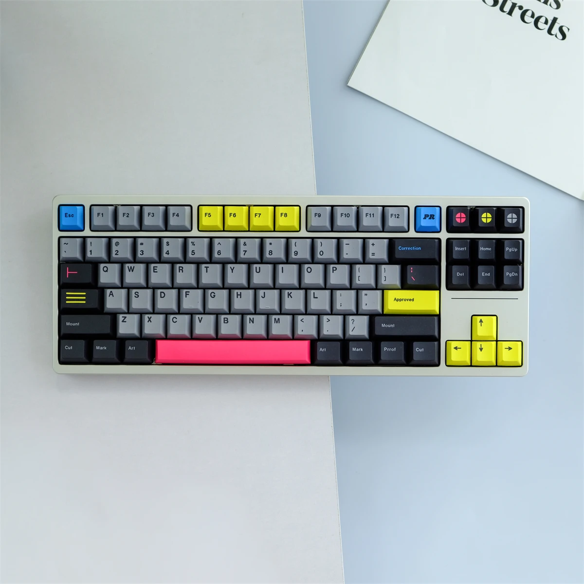 Gmk Prepress Dye Subbed Keycaps Cherry Keycap Perfil para Keychron q2 65 75 Anne Gh60 Gk64 Poker Pbt 129 Chaves por Conjunto