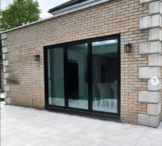 DN Folding Door Double Glazing Aluminium Bifold Door for House