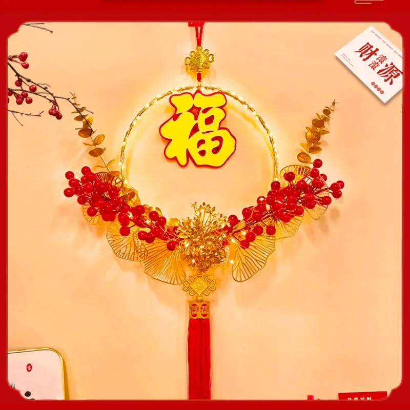 Wedding props wreath door decorations New Year's home decorations New Year's Eve celebration display window decorations pendants