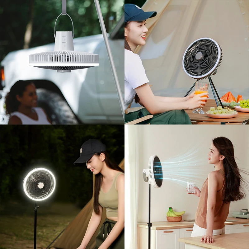 Portable 10000mAh Camping Tent Fan with Remote Control