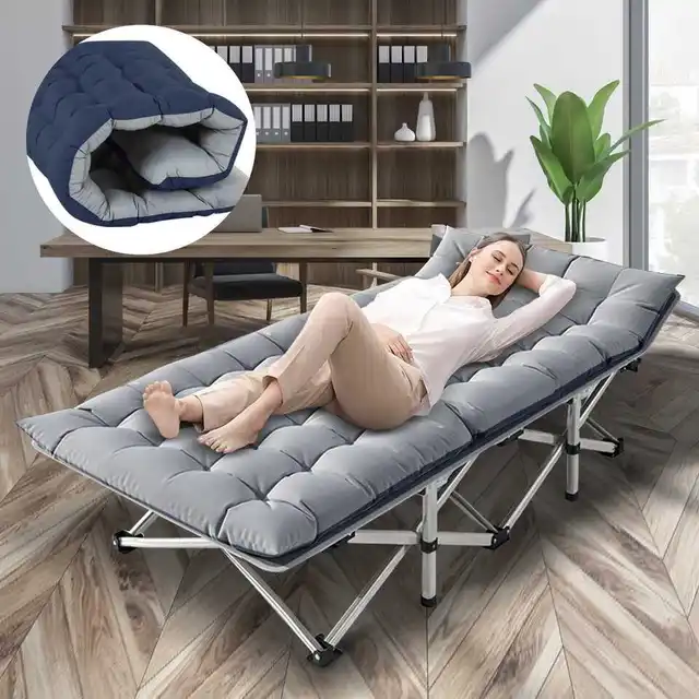 Folding Camping Cot Camp Cots Portable Heavy Duty Outdoor Camping Bed for Adults Home Beach RV Noon Break 200KG Bearing 1 Folding Camping Cot Camp Cots Portable Heavy Duty Outdoor Camping Bed for Adults Home Beach RV Noon Break 200KG Bearing 1