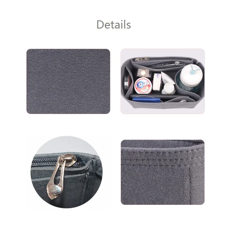 Felt bag organizer fits for H Bir kin 25 30 35 bag insert organizer makeup handbag organizer travel inner portable cosmetic original organize bags