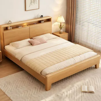 Letto a Castello Moderno di Lusso per Bambini, Letto a Terra in Legno per Bambine, Design Letto Matrimoniale, Arredamento per Hotel