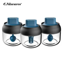 

Household Damp Proof Glass Lid Spoon Integrated Jars For Spices Multifunctional Seasoning Box Spice Organizer Kitchen Supplies