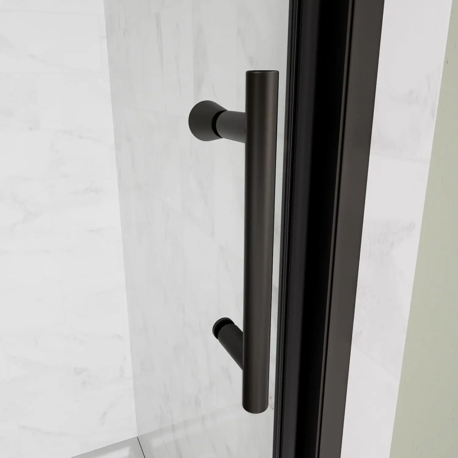 38-42" W x 71" H Pivot Shower Door, with 1/4" (6mm) Clear SGCC Tempered Glass, Reversible Installation 5