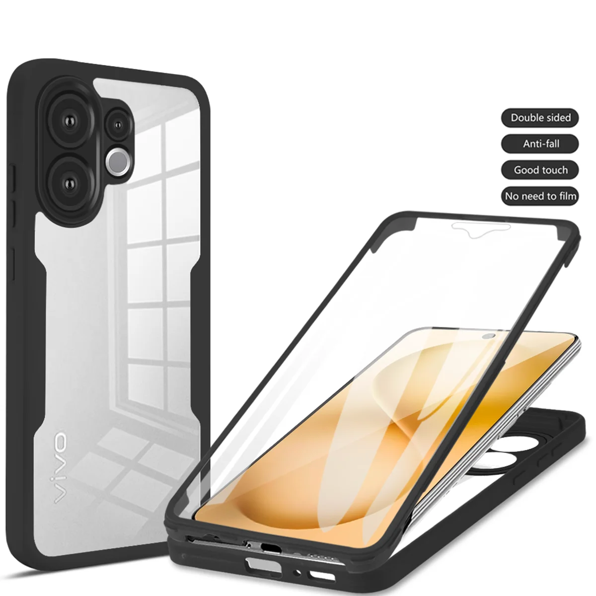 Premium 360° Full Body Protection Phone Case - Double-Sided Shield