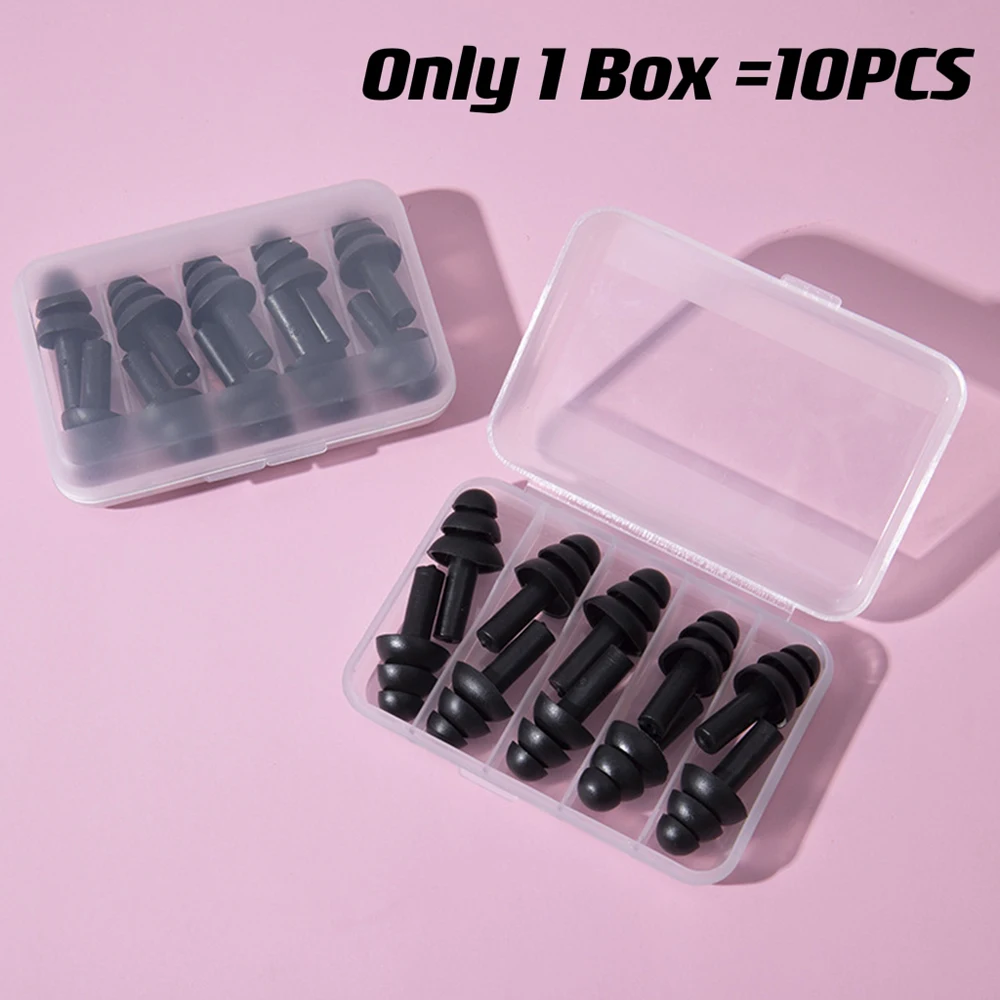 Silicone Noise-Reducing Comfort Earplugs - 5 Pairs for Sleep & Swimming