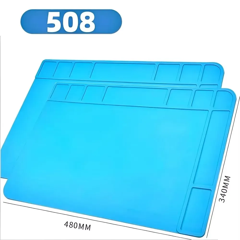 Magnetic Mat Silicone Work Mat Soldering Station Mat Heat Resistant 932°F Anti-Static for Electronic Phone Laptop Watch Repair image 12