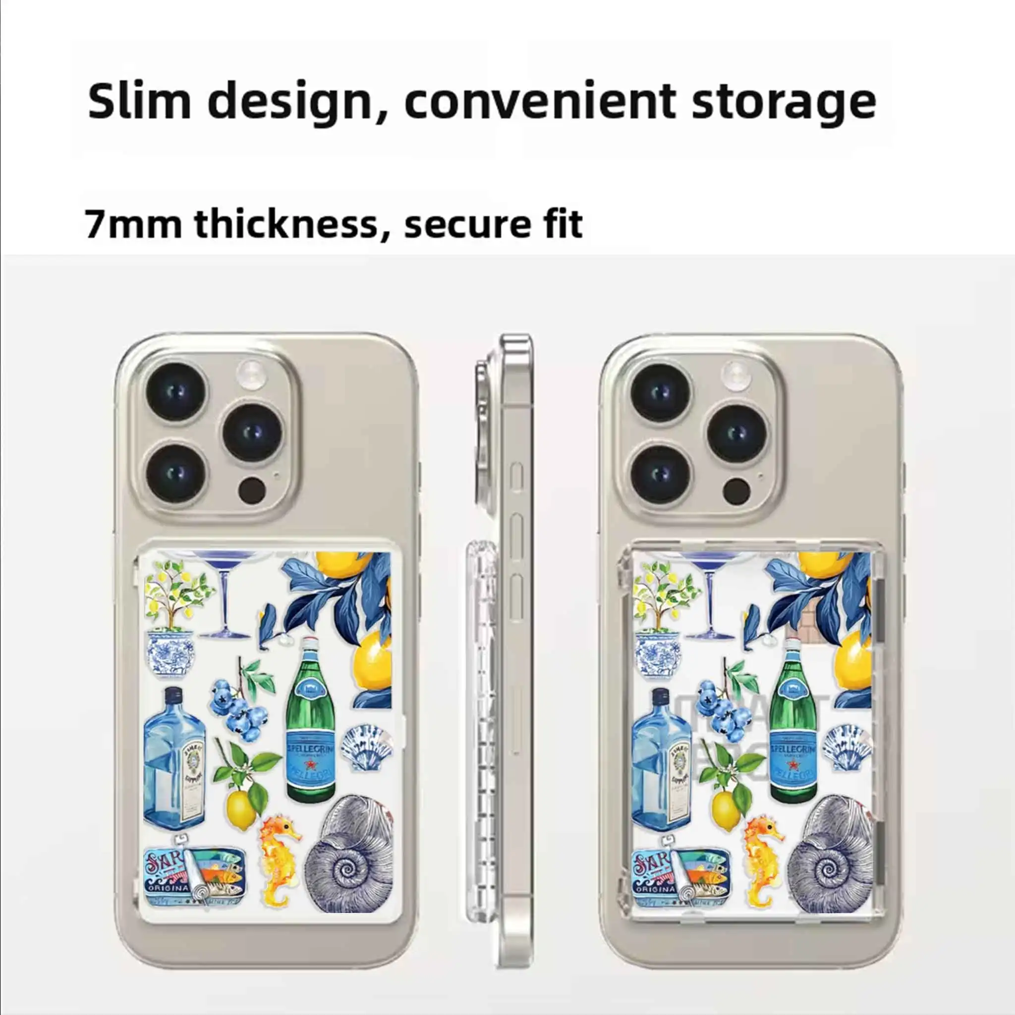 Magsafe Transparent Acrylic Card Holder with Magnetic Shell Accessories