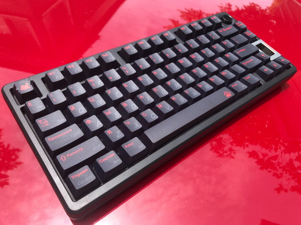 Gmk-custom Keycaps Teclado Mecânico Perfil Cereja Pbt Dye-subbed Preto Vermelho Preto Vermelho Perfil Cereja Conjunto - Imagem 5