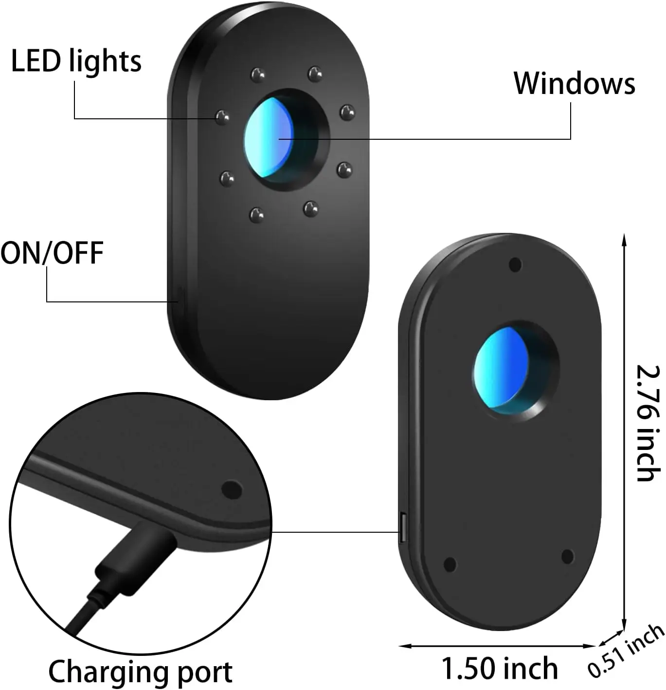 Camera Detector Anti-Sneak Photo and Anti-Monitoring for Hotel Bathroom Scan Camera Personal protection in hotel accommodatio