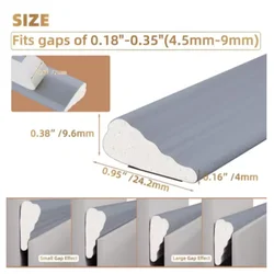 White Cladding Weather Stripping Seal Strip - Door and Window Noise Blocker and Gap Filler Foam Tape - 3M (Gray)