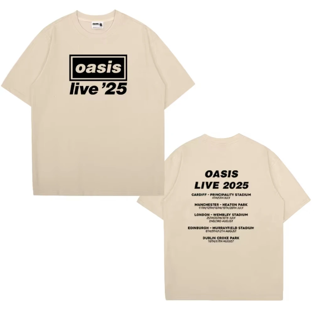 OASIS Live 25 Tour 2025 Commemorative T Shirt O-Neck Cotton