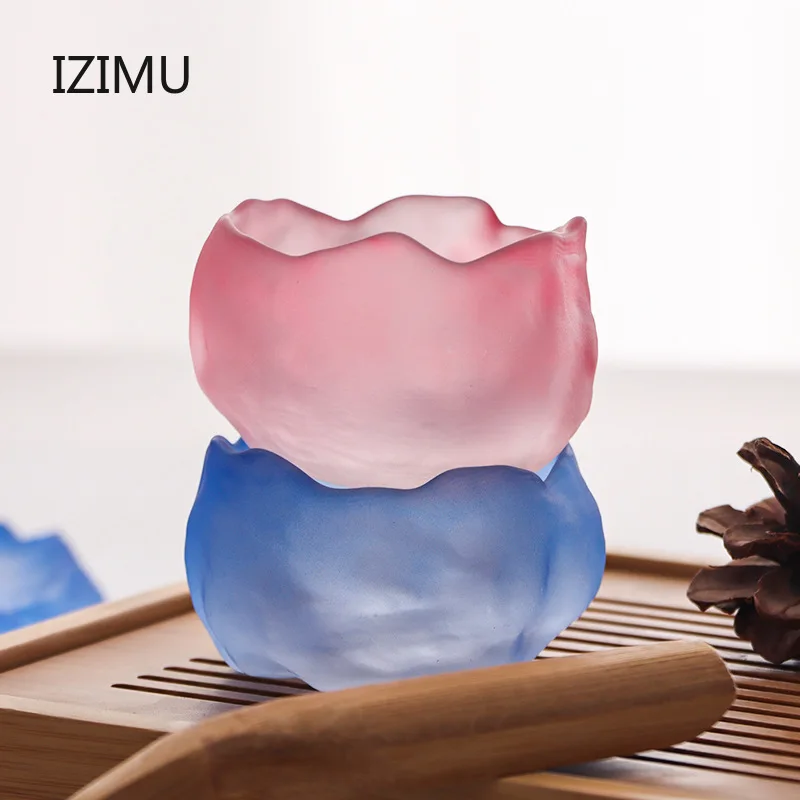 

Ancient Glass Cup Japanese Style Single Cup Small Tea Cup Kung Fu Tea Set Tea Set Small Fairy Cup Tea Cup Drinking Glasses