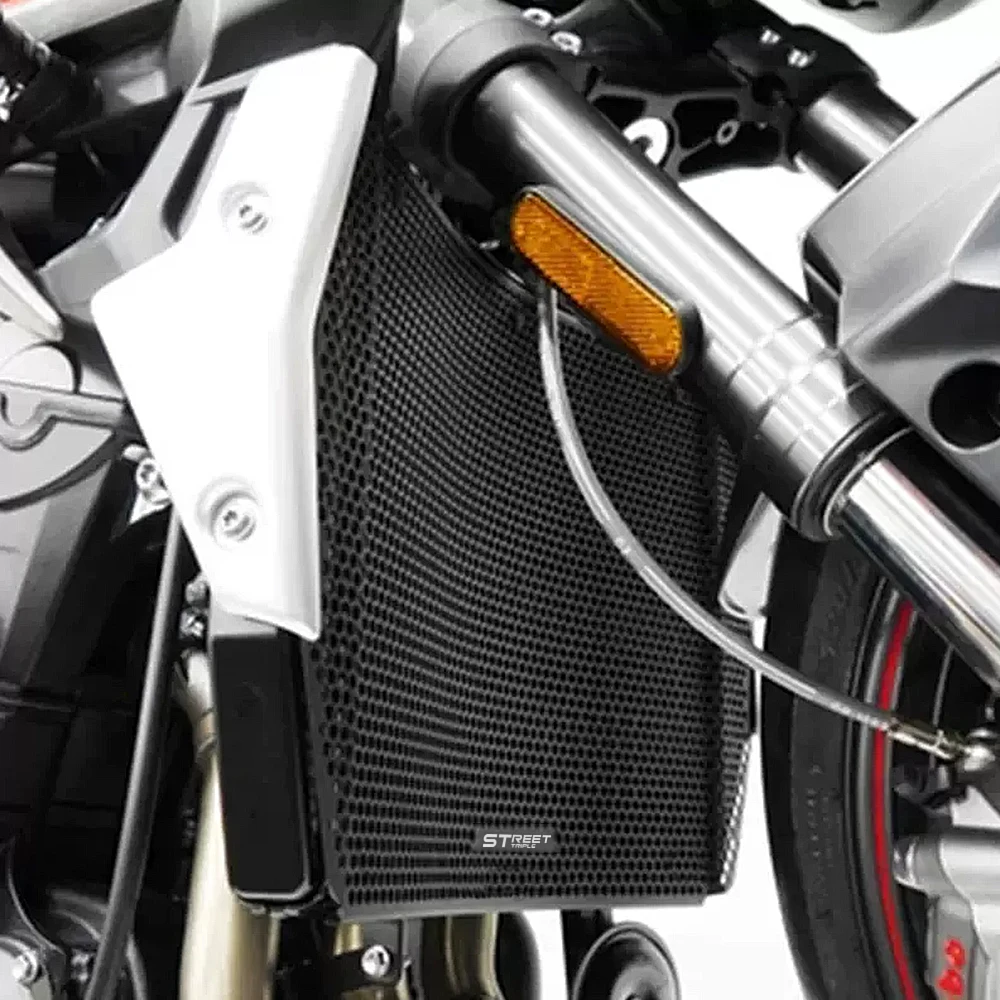 Griglia Protezione Radiatore Moto - Per Triumph Street Triple 765 2023-2024 - Alluminio CNC Nero