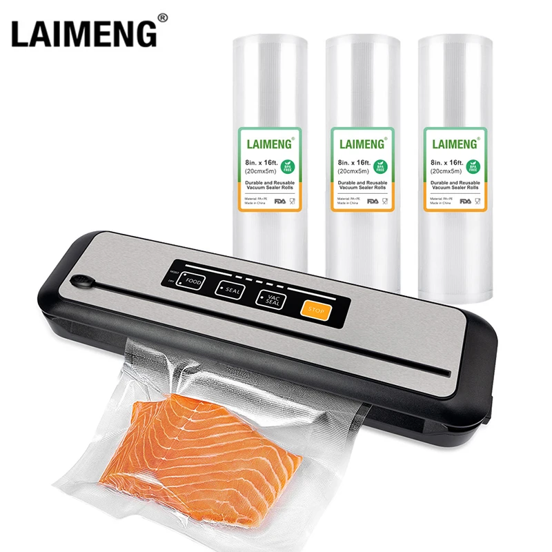 Kiezelsteen oortelefoon technisch Laimeng Vacuüm Voedsel Sealer Sous Vide Verpakking Machine Voor Keuken  Opslag Vacuüm Verzegelde Folie Voedsel Verpakker Vacuüm Zakken  S279|Vacuümverpakking voor levensmiddelen| - AliExpress