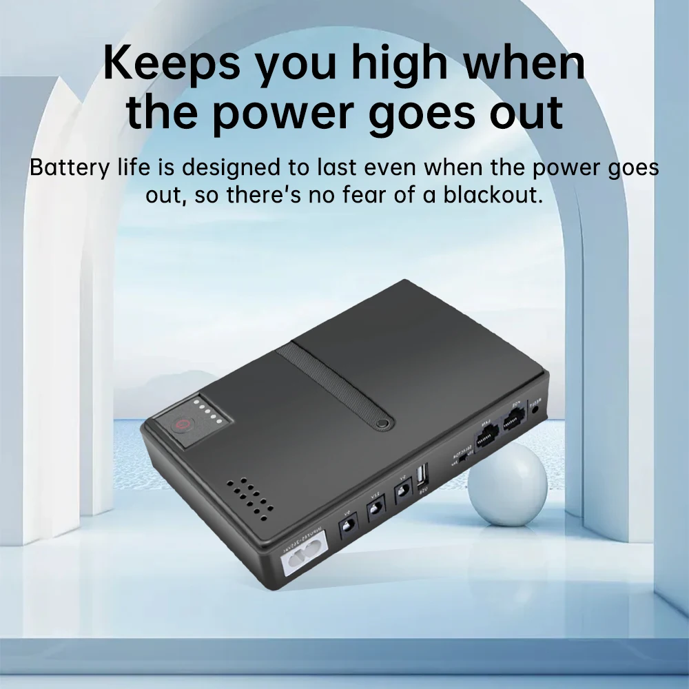 Compact Uninterruptible Power Supply with Built-in Adapter
