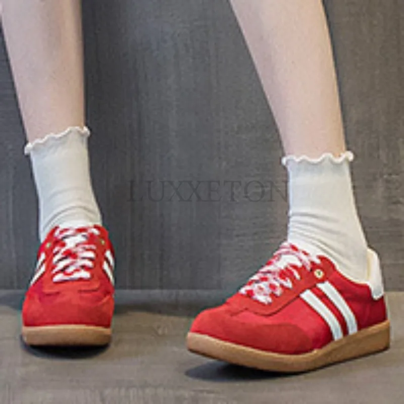 

Genuine Leather Round Toe Soft Sole Flat Bottom Shallow Mouth Small White Shoes Comfortable and Breathable Casual Shoes