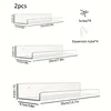 2pc Clear Acrylic Storage Rack Wall Mounted Book Floating Shelf Makeup Display Stand Holder Bathroom Kitchen Organizer 2