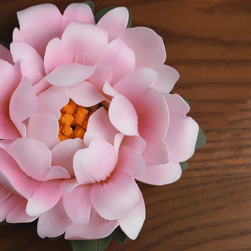 0022 Ceramic Handmade Peony Flower Decoration Home Ornament Living Room Desktop Ornaments Flower Crafts Birthday Gift