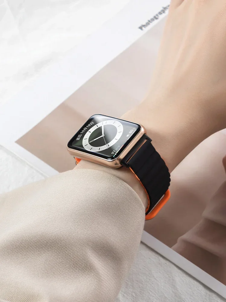 Silicone Sport Replacement Wristband with Magnetic Clasp