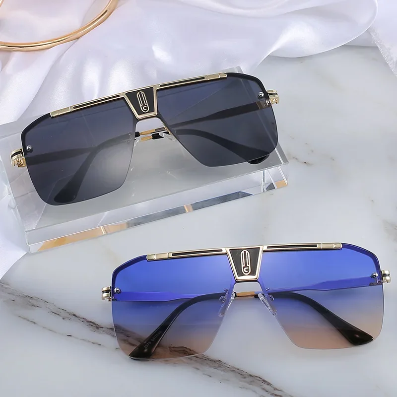 

Personality European-style metal splicing integrated gradient men's sunglasses Fashion trend Handsome quality sunglasses