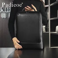 Sac à dos en cuir pleine fleur pour homme, sacoche pour ordinateur portable 16 pouces, sac d'école, sac à dos professionnel en cuir pour homme 2