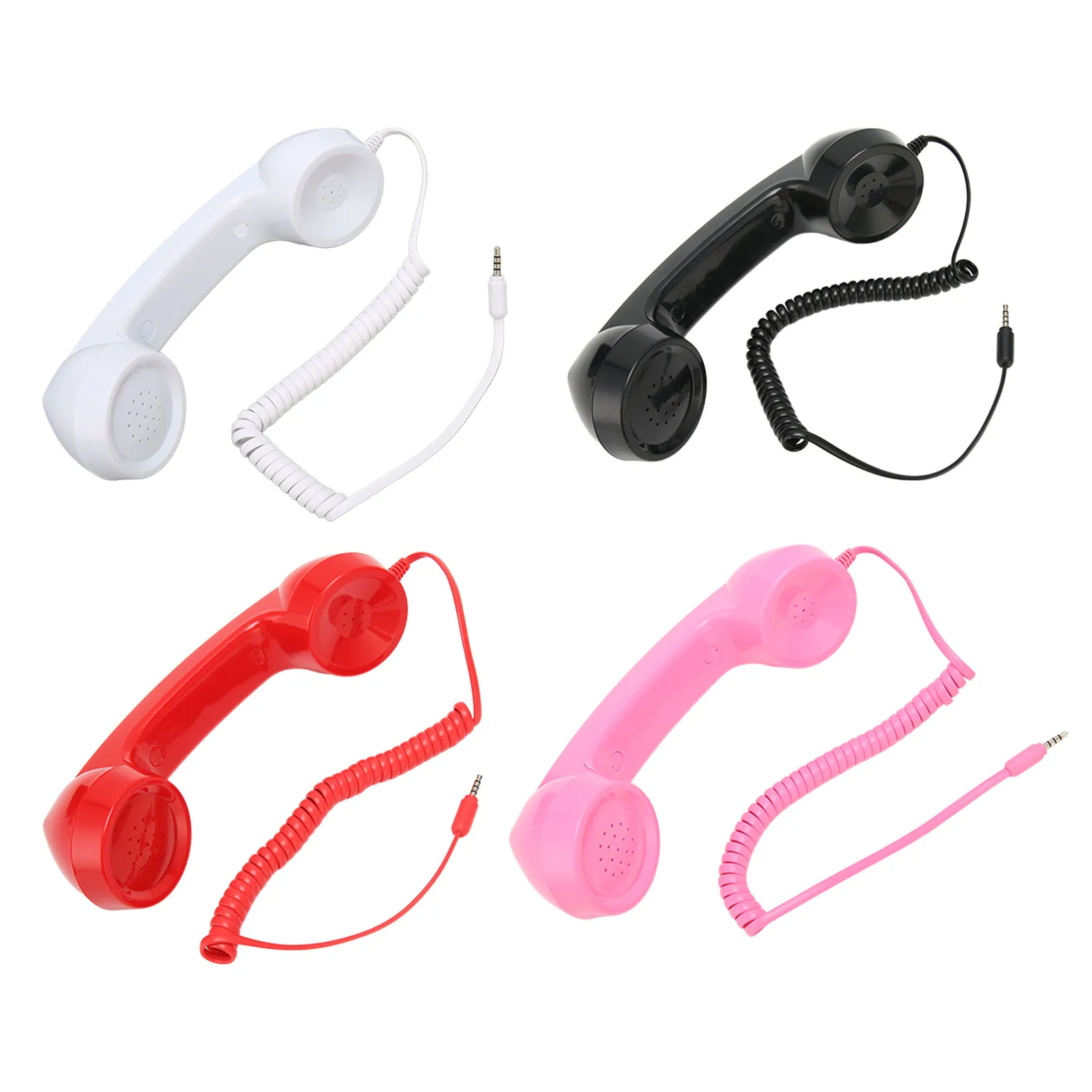 Retro Telephone Receiver Handset Multifunction Radiation Proof Handheld Cell Phone Receiver for Mobile Phones Computers