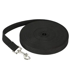 Durable Nylon Dog Leash for Outdoor Adventures - Multiple Lengths Available (Black)