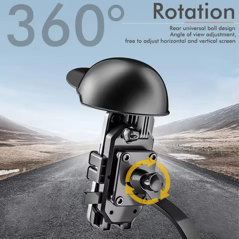 Waterproof Motorcycle Phone Holder Umbrella Sunshade