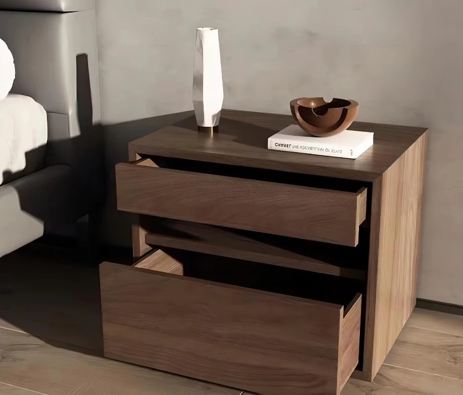 Classical wooden storage cabinet bedside table bedroom storage cabinet bedside small bedroom simple design