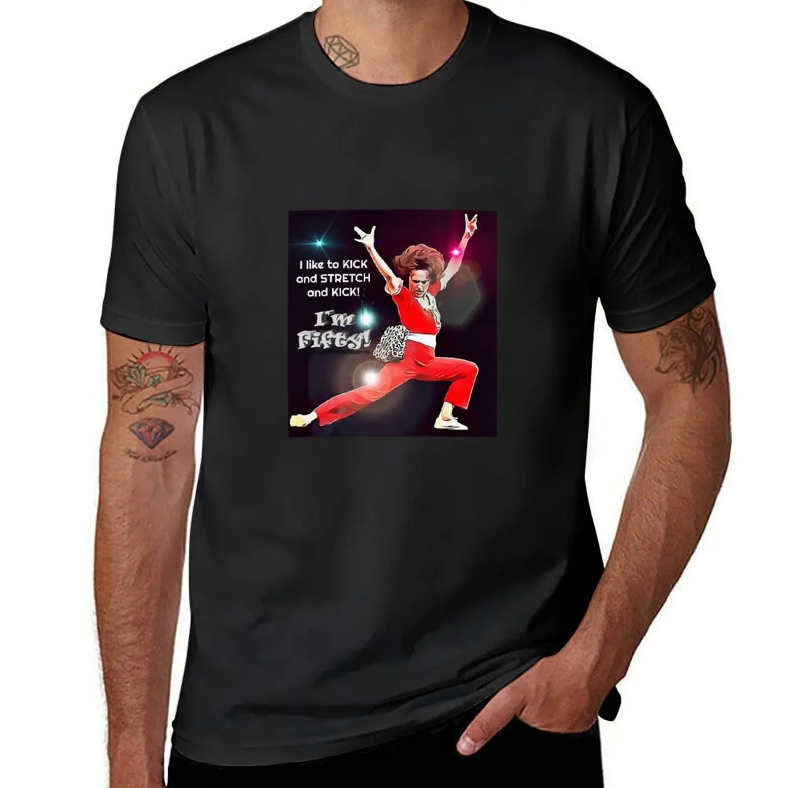 

I'm 50! Kick Stretch Kick T-Shirt customs Short sleeve tee sweat shirts, men