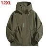Big size Outdoor Charge Coat Men Spring and Autumn Plus Size  Waterproof Windproof Jacket 190kg 12xl 11XL coats men 10XL 9XL 1