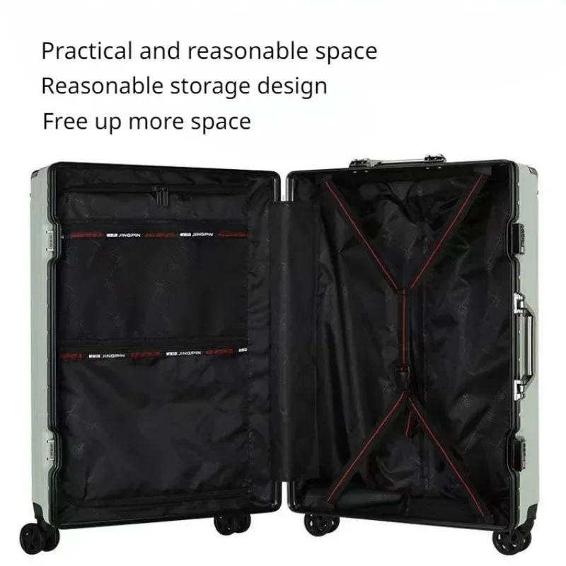 Silent Universal Wheel Aluminum Frame Travel Lever Password Boarding Box 20 Can Board 26 