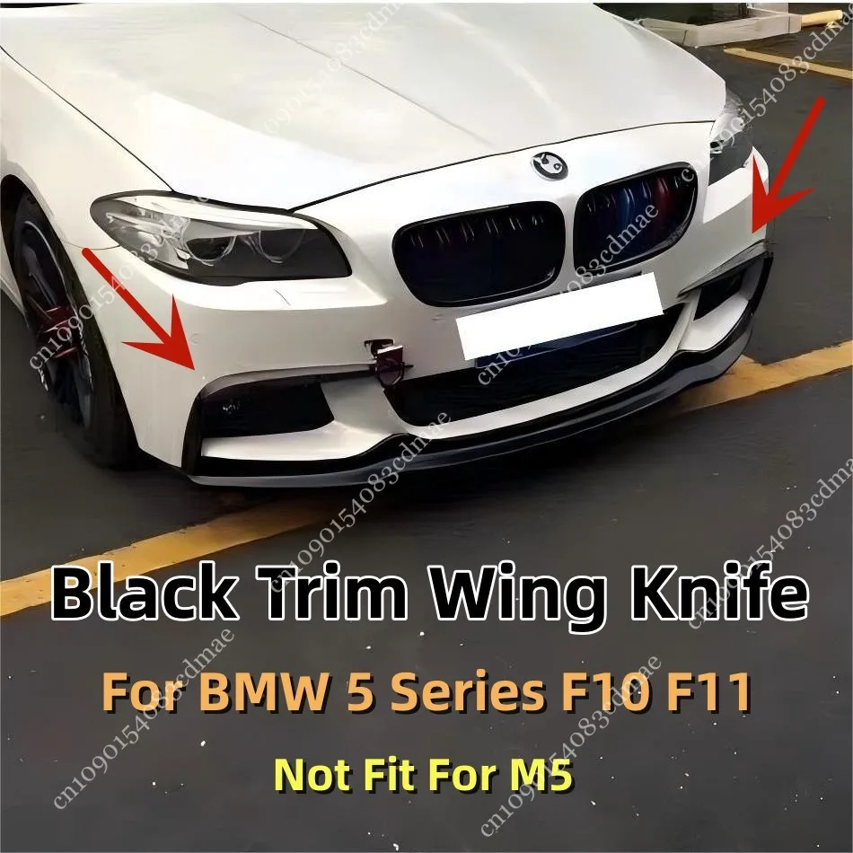 Frontschürze Splitter Für BMW 5er F10 F11 520i 528i 535i 550i M Sport 2010-2016 Auto spoiler Glanz Oberen Trim Wind Messer ABS