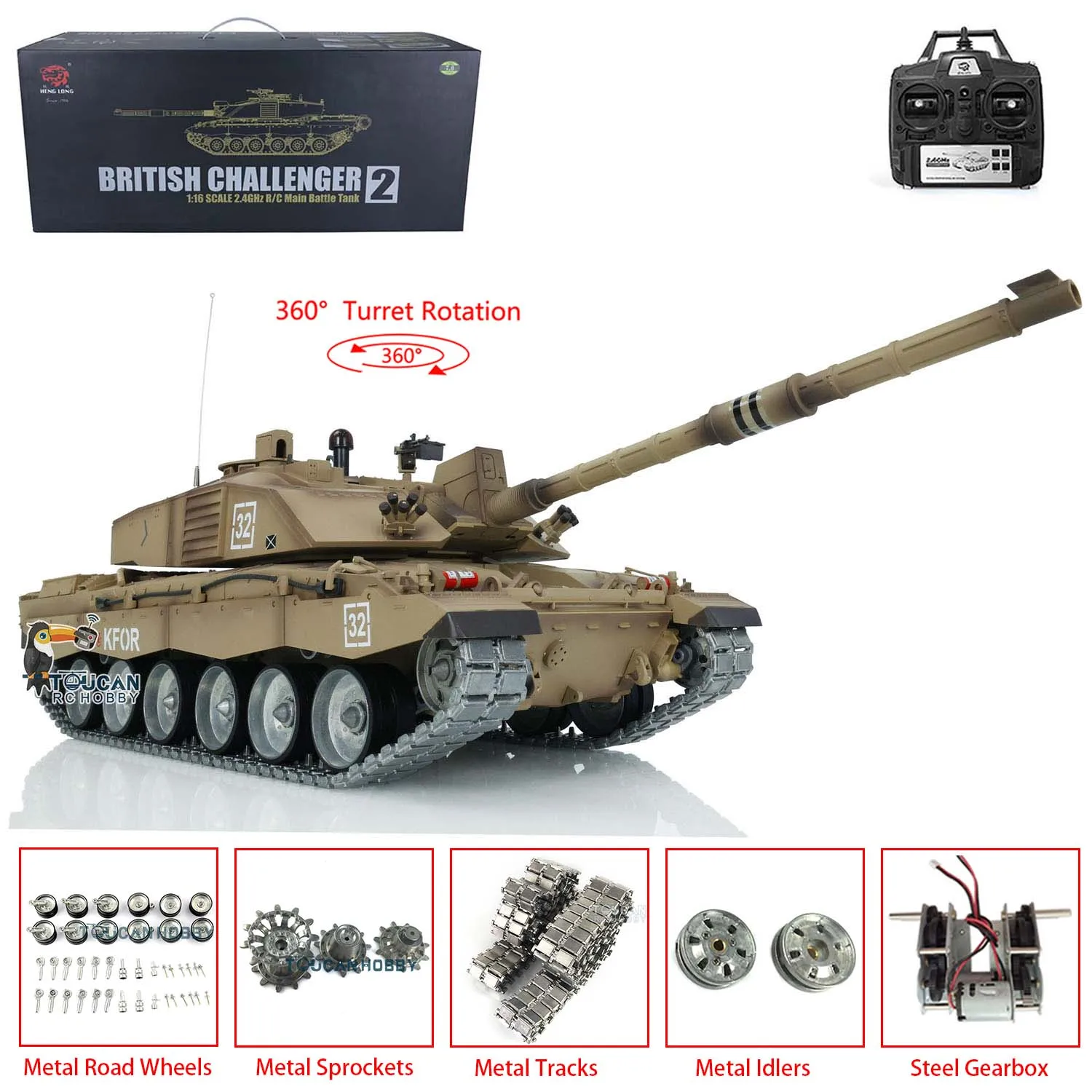 Heng Long 1/16 7.0 Customize Challenger II RC Tank 3908 360