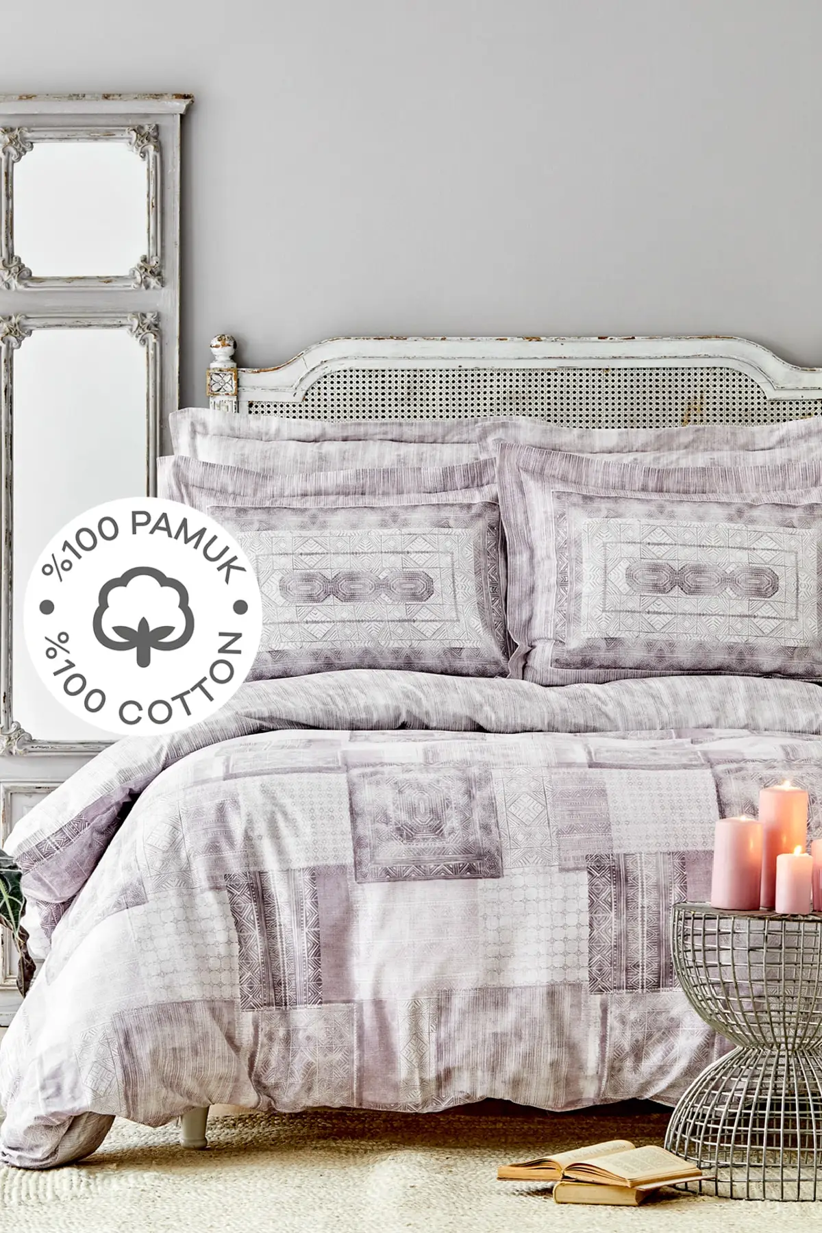 

Carell Damson 100% Cotton Double Duvet Set Cotton 200x220 No Tire Purple Bedroom Textile Home & Furniture